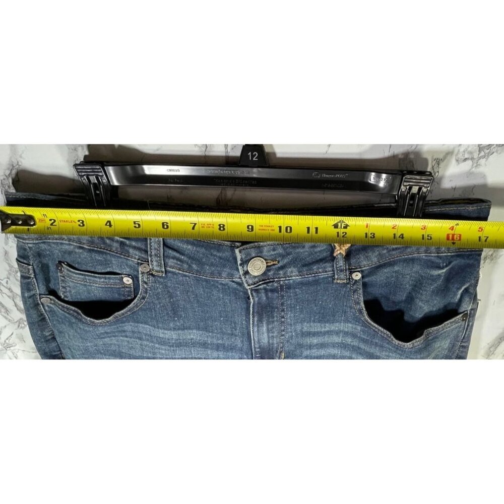 Indigo Rein Womens Curvy Fit High Rise Crop Jeans Distressed Denim Size 17 - Picture 3 of 9